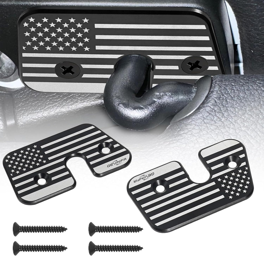 GEVINFA Wrangler Sun Visor Repair Kit - Upgraded Aluminum Alloy Visor Clips