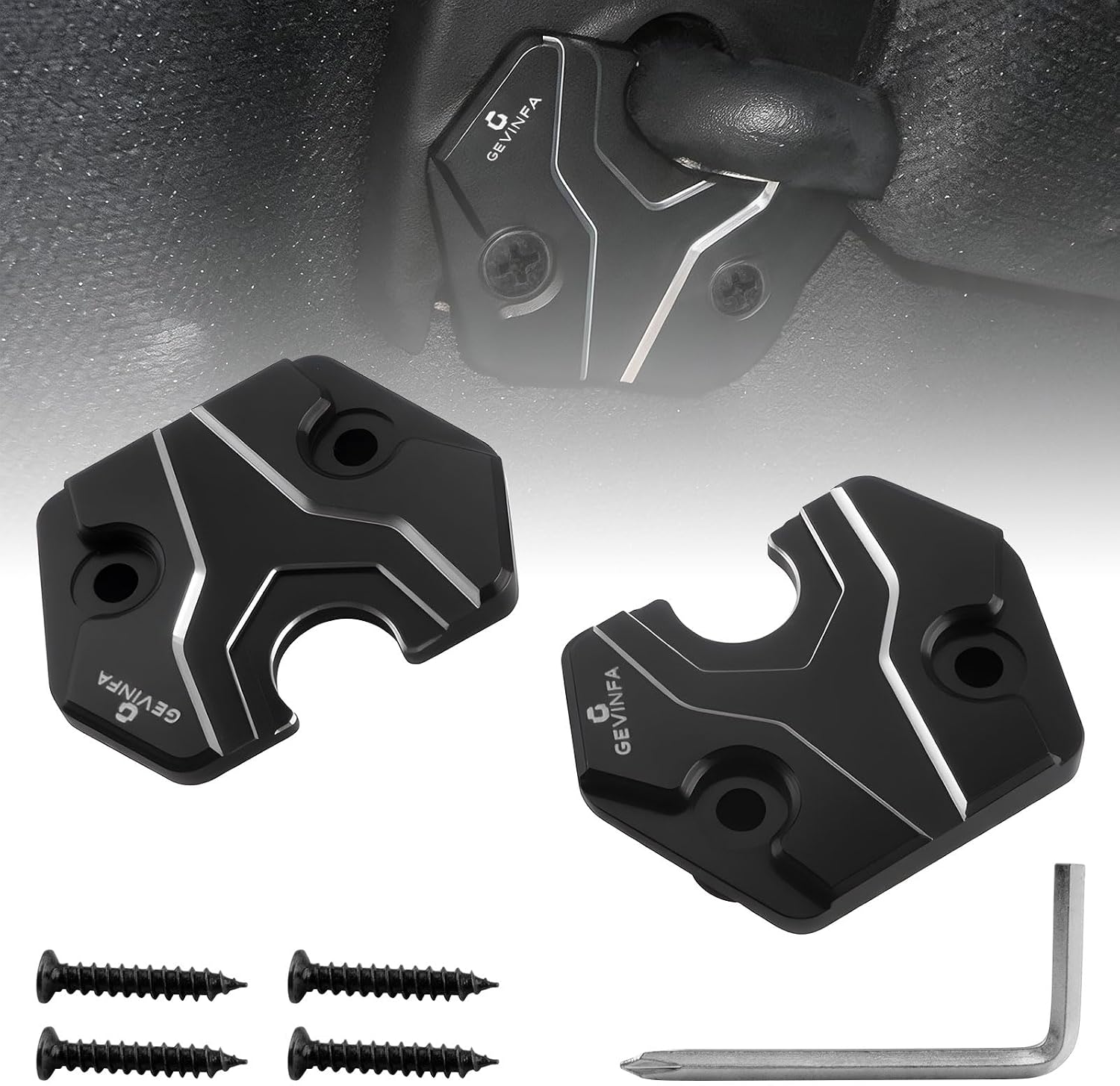 GEVINFA Sun Visor Repair Kit Compatible with Ram 1500 2019-2026, 2 Pack Upgraded Aluminum Alloy Visor Clips for Fixing Sagging Drooping Sun Visor, L-R Side Truck Interior Ram 1500 Accessories