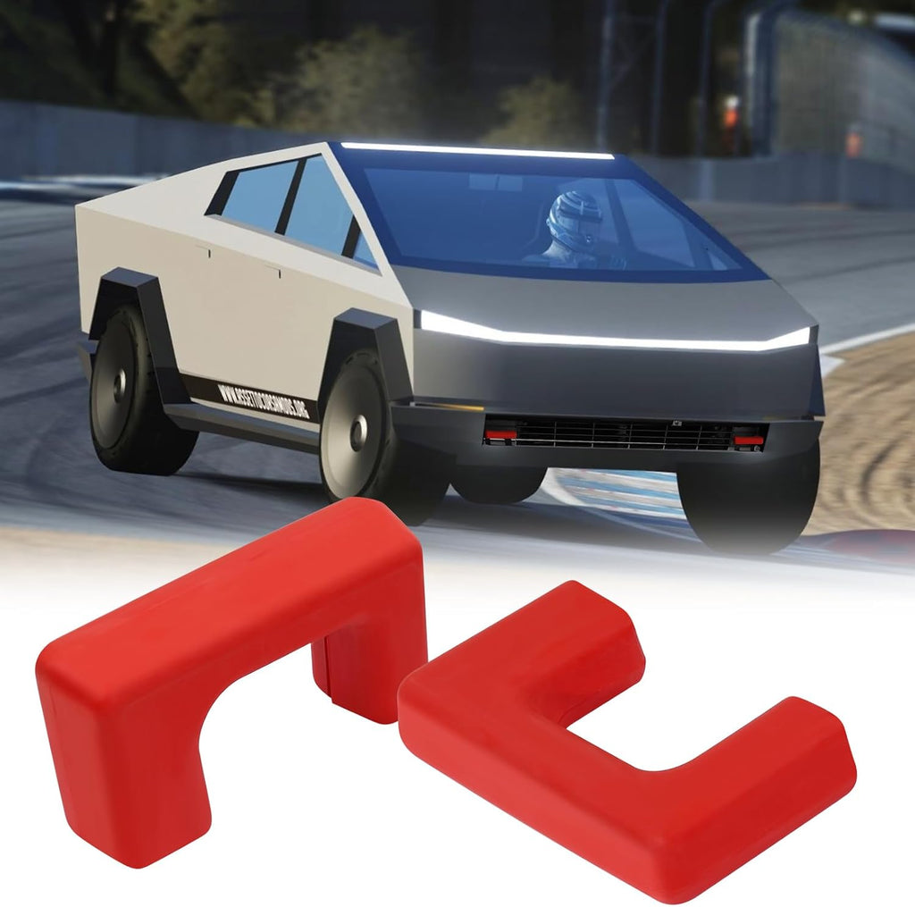 Tow Hook Covers Compatible with Tesla Cybertruck 2024 2025, Front Hitch Cover Red Silicone Tow Hook Protector Accessories for Tesla Cybertruck 2024 2025 (2PCS)
