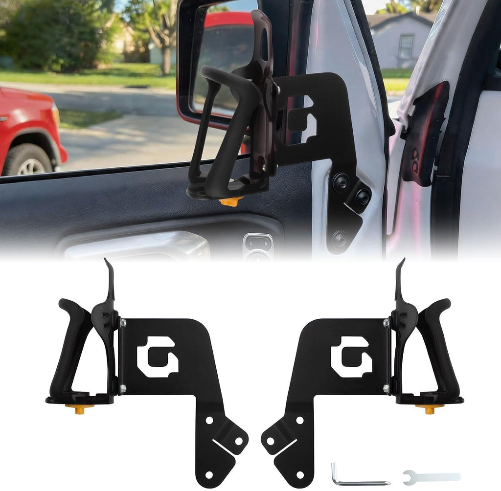 GEVINFA 2 Pack Front Door Cup Holder for Jeep Wrangler JL JLU Gladiator JT