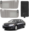 Car Sun Visor Replacement for Toyota Camry Grey,fit for Driver & Passenger Side Toyota Camry Sun Visor 2007 2008 2009 2010 2011 and Hybrid Without Light,Replace OE#74310-06750-E0, 74320-06780-B0,2 PCS