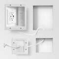 GEVINFA in-Wall Cable Management Kit TV Cord Hider for Wall Dual USB A&C