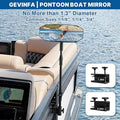 GEVINFA Pontoon Boat Mirror Rear View, Flag 4.8"x12.4" Large Marine Mirror