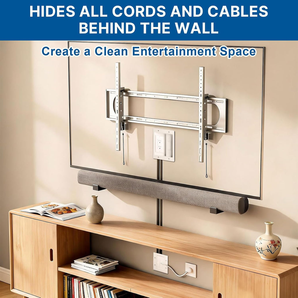 in-Wall Cable Management Kit with Power Extension Cord for Wall TV