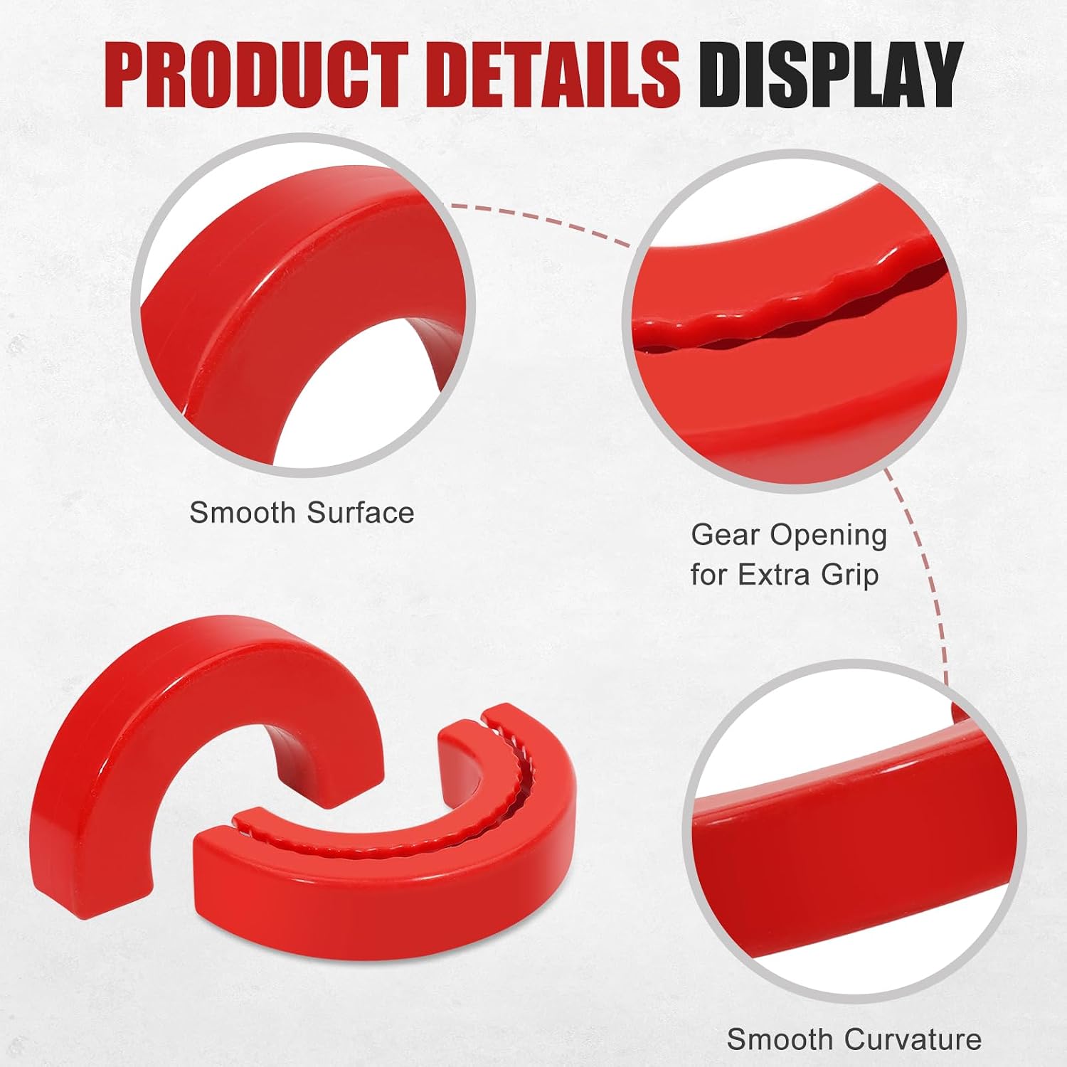 GEVINFA Tow Hook Covers for Chevy Silverado 1500 2007-2025 Red Protector