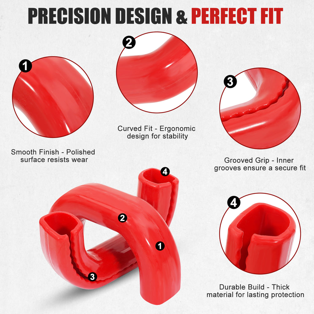 GEVINFA Tow Hooks Covers Compatible withr RAM 2500/3500 2019-2025, Heavy Duty Custom Red Silicone Hitch Cover Protector Only for Dodge RAM Accessories 2500/3500 2019-2025 (2PCS)