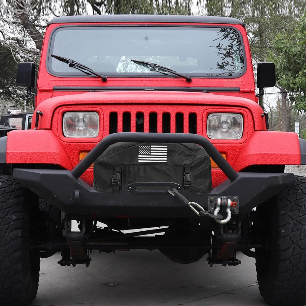 GEVINFA Winch Cover Top Zipper, Waterproof Protection for 8000-13500 Lbs