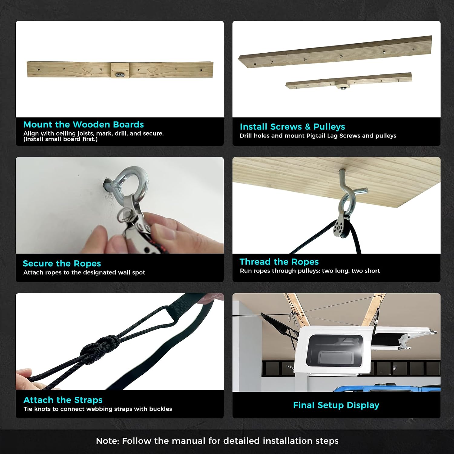 GEVINFA Hard Top Removal Lift for Jeep Wrangler JL JK TJ Ford Toyota & More