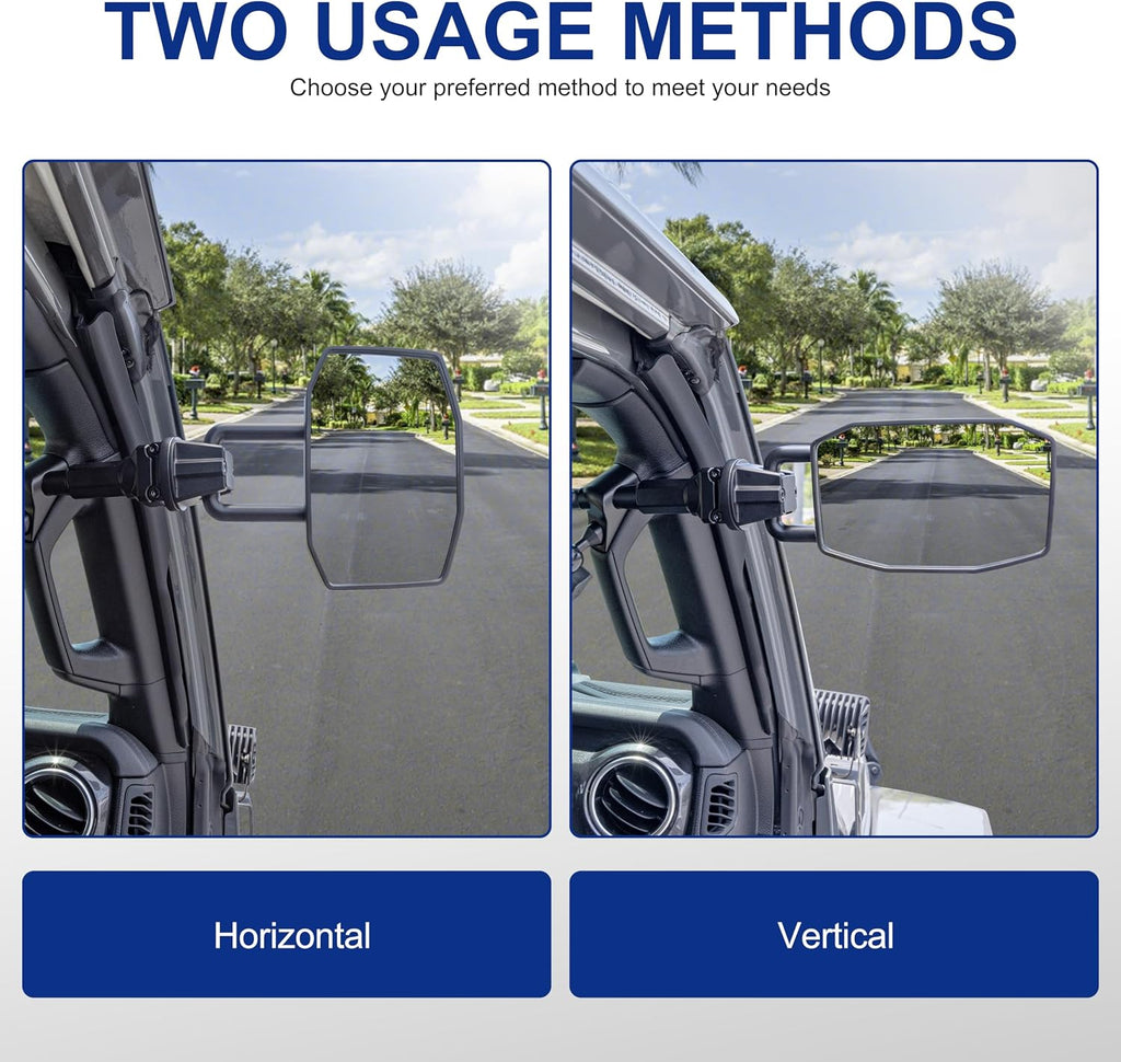 GEVINFA Mirrors Doors Off for Jeep Wrangler JL JLU & GladiatorJT 2018-2023