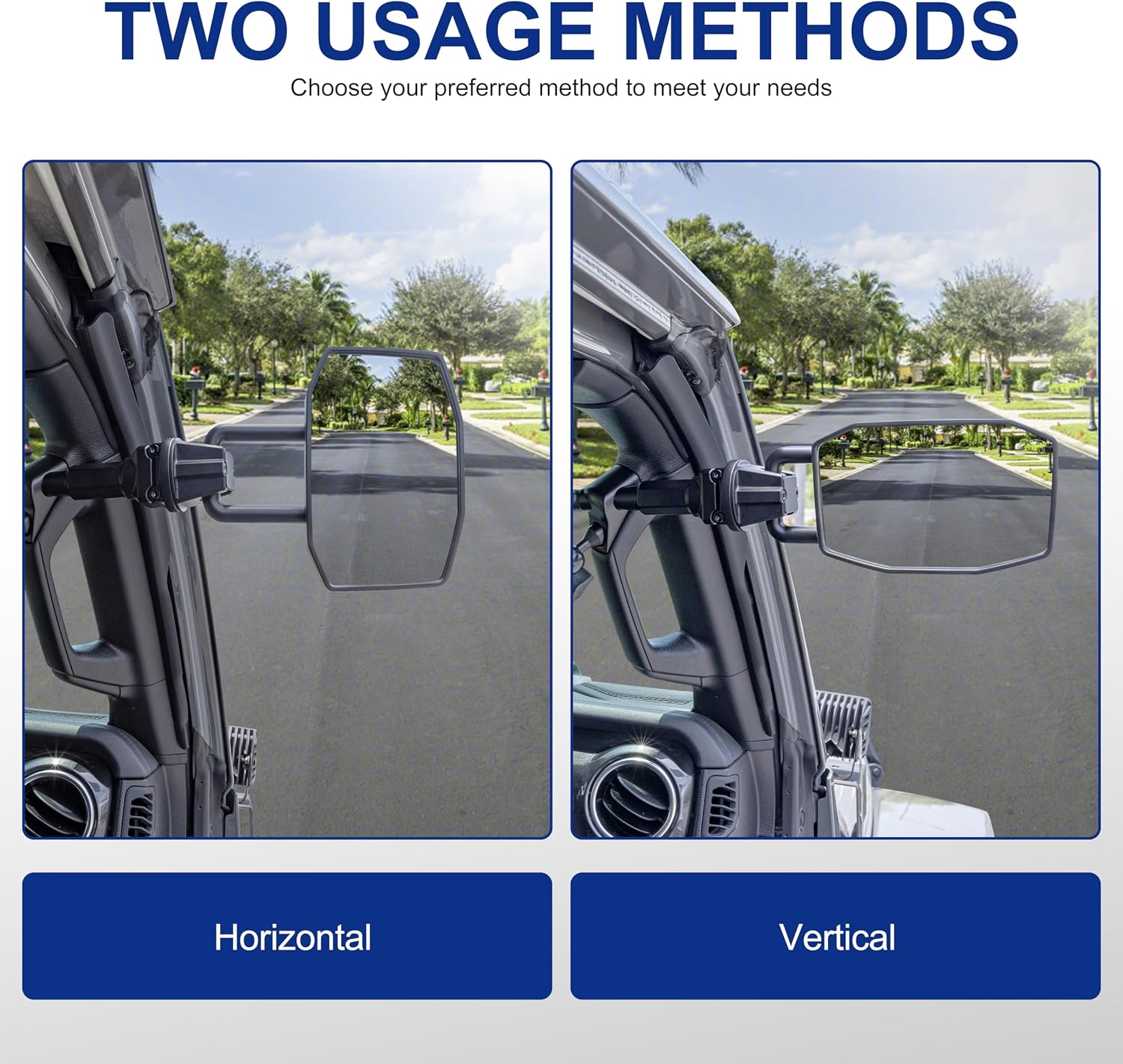 GEVINFA Mirrors Doors Off for Jeep Wrangler JL JLU & GladiatorJT 2018-2023