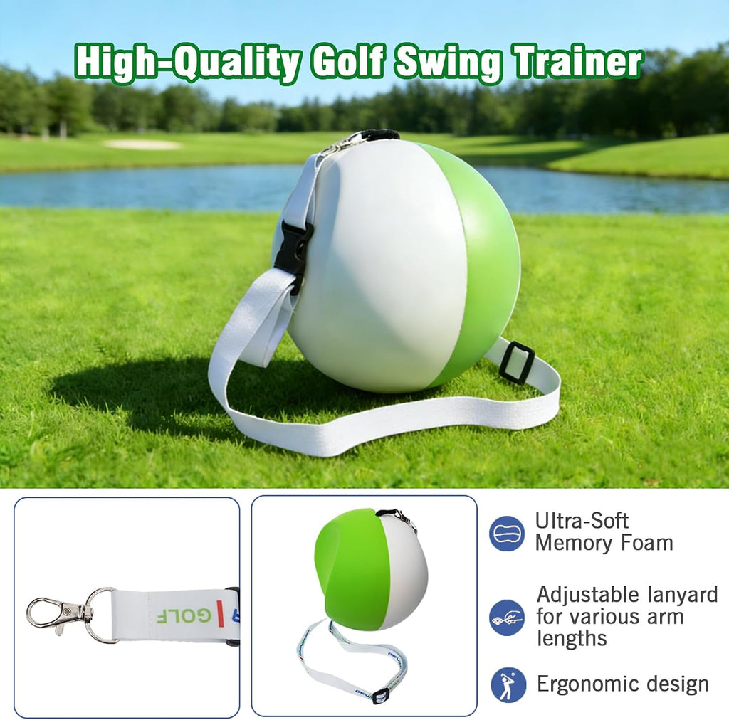 GEVINFA Compression Golf Swing Trainer Ball with Pure Strike Training Aid
