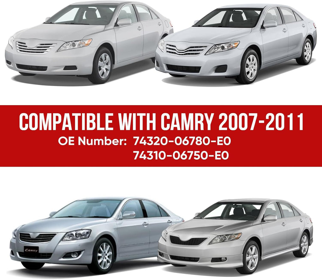 Car Sun Visor Replacement for Toyota Camry Grey,fit for Driver & Passenger Side Toyota Camry Sun Visor 2007 2008 2009 2010 2011 and Hybrid Without Light,Replace OE#74310-06750-E0, 74320-06780-B0,2 PCS