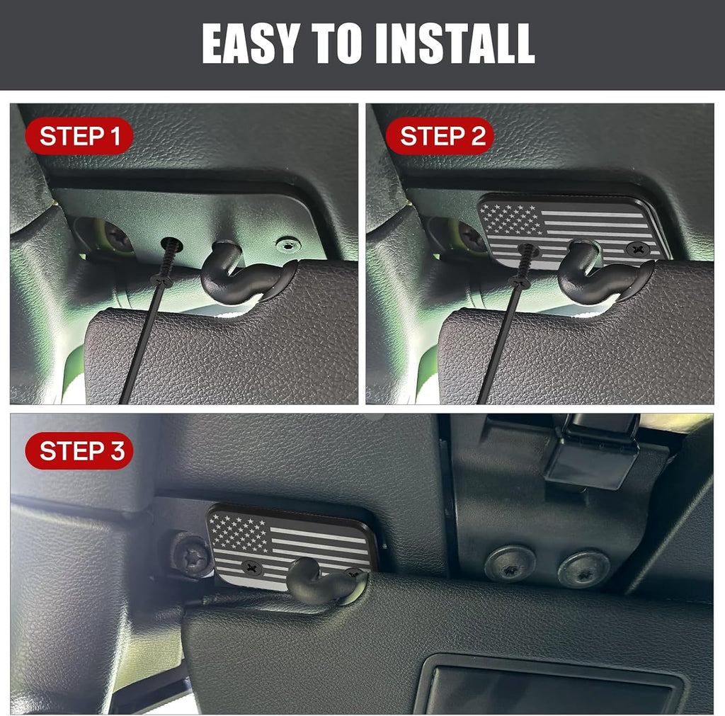 GEVINFA Wrangler Sun Visor Repair Kit - Upgraded Aluminum Alloy Visor Clips