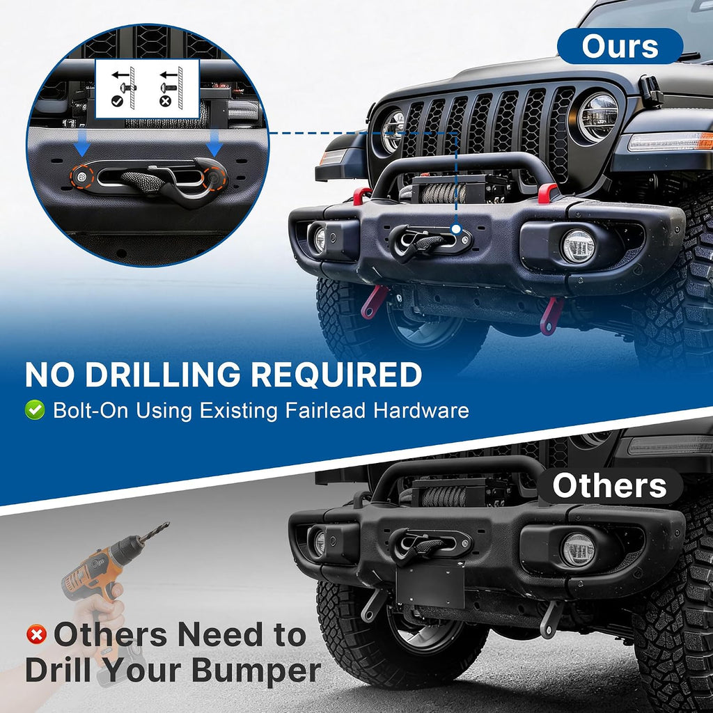 Flip-Up License Plate Mount for 10" Hawse Fairlead Winch Bumper