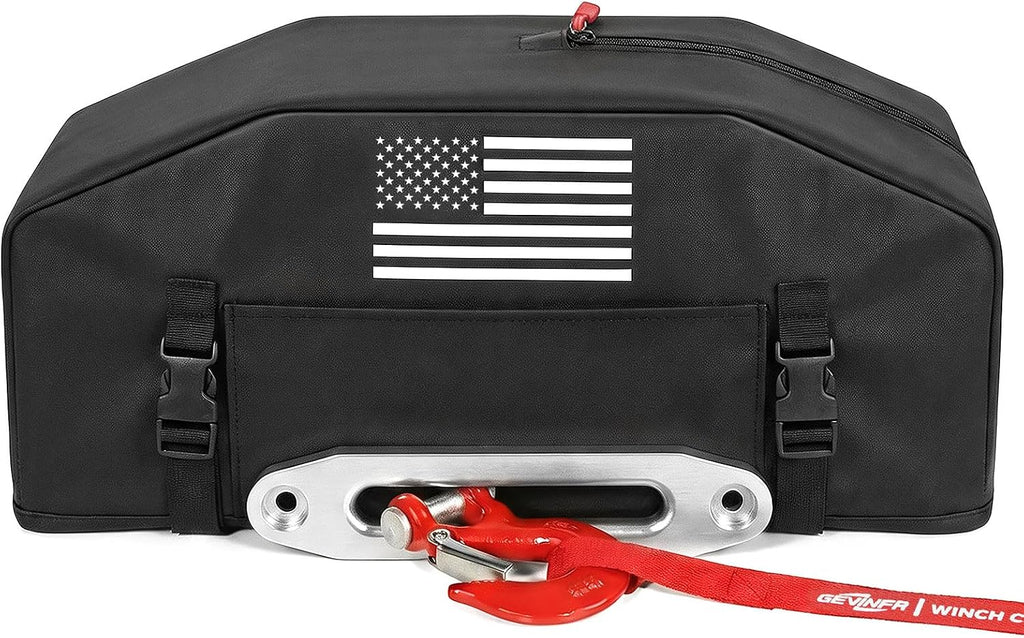 GEVINFA Winch Cover Top Zipper, Waterproof Protection for 8000-13500 Lbs