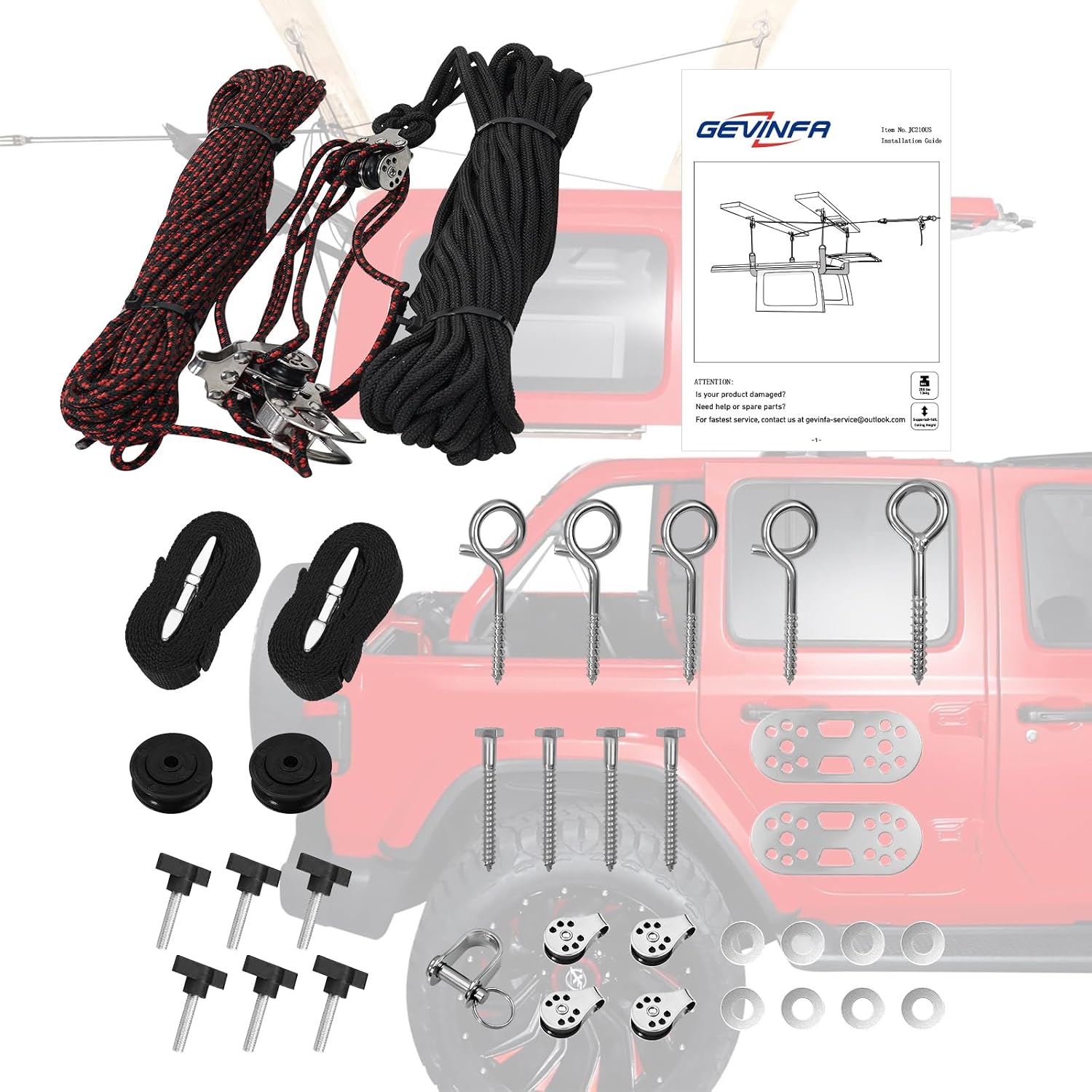 GEVINFA Hard Top Removal Lift for Jeep Wrangler JL JK TJ Ford Toyota & More