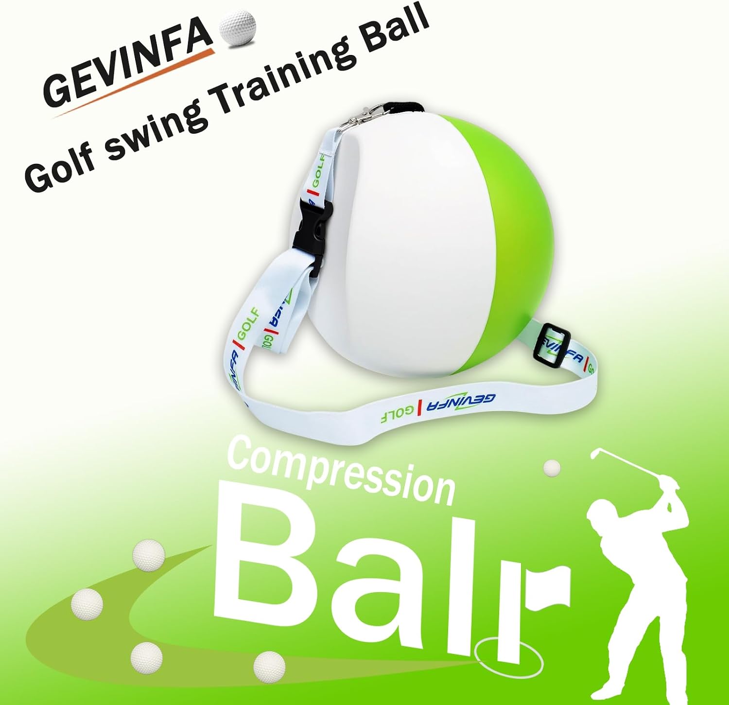 Compression Golf Swing Trainer Ball with Pure Strike Training Aid