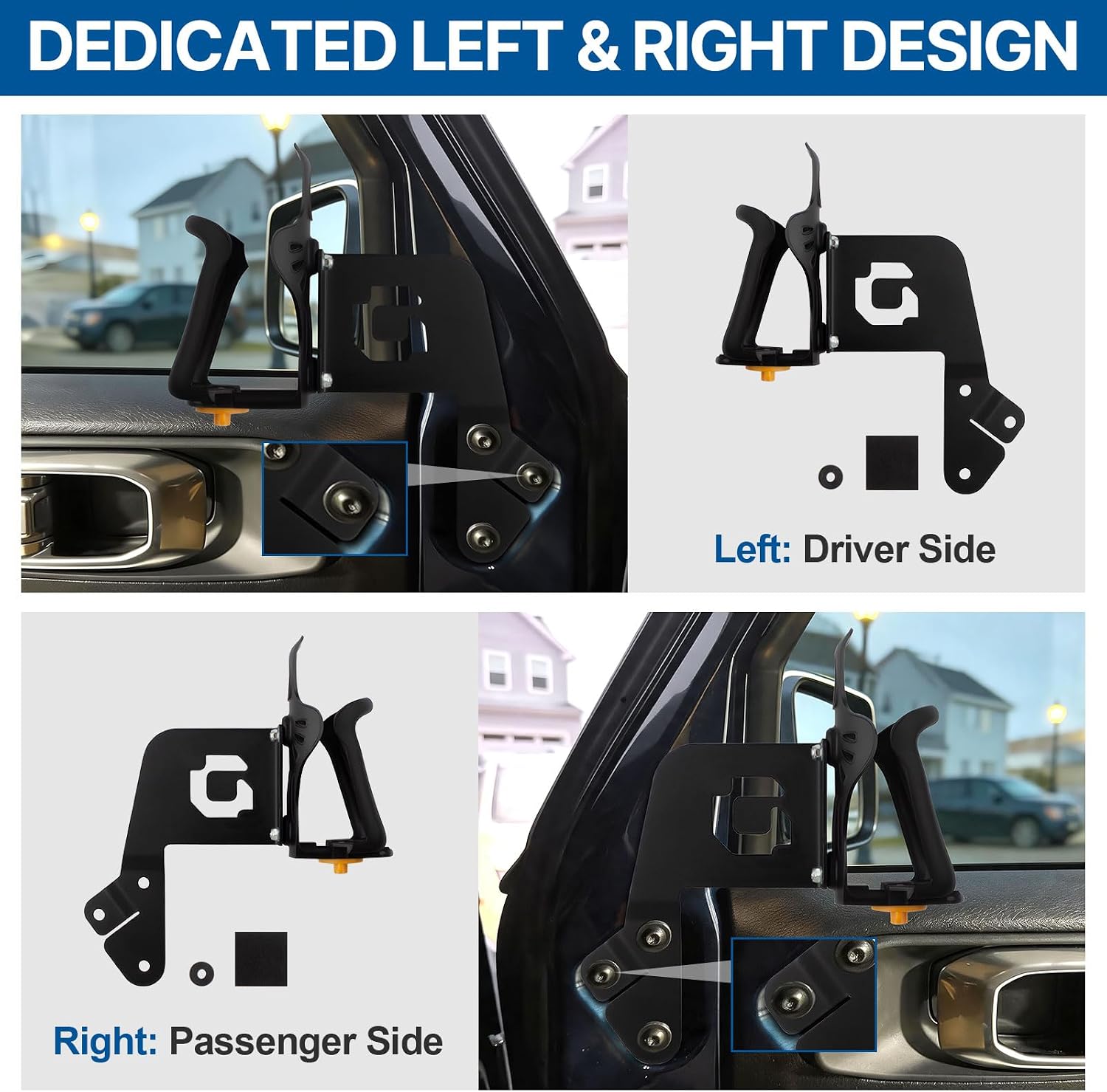 GEVINFA 2 Pack Front Door Cup Holder for Jeep Wrangler JL JLU Gladiator JT
